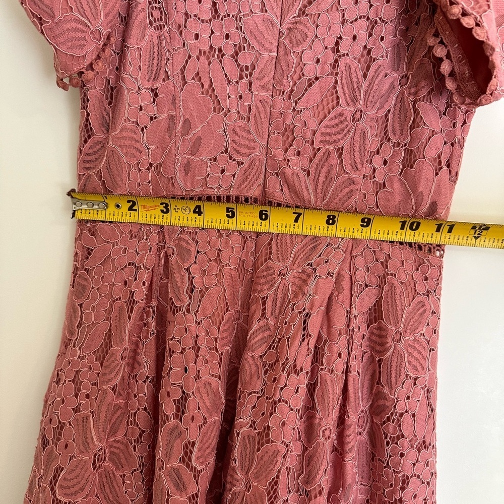 Francesca's Lace Cold Shoulder Pink Mini Dress - Picture 8 of 9